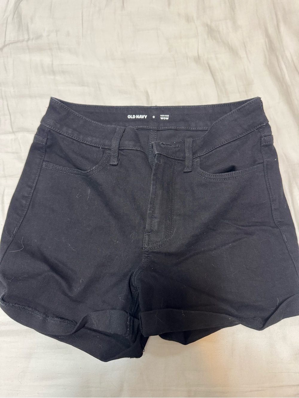 Old Navy Black High-Waist Denim Shorts